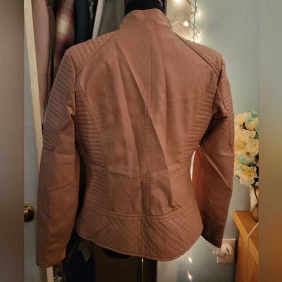 Blush Pink YMI Leather Jacket - Picture 4 of 7